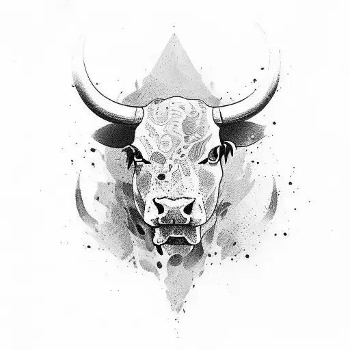 Spanish fighting bull tattoo design idea