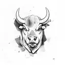 Spanish fighting bull tattoo design idea
