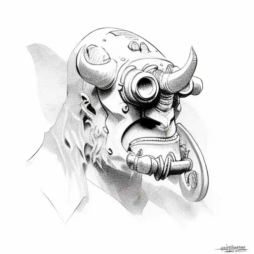 hellboy tattoo design idea