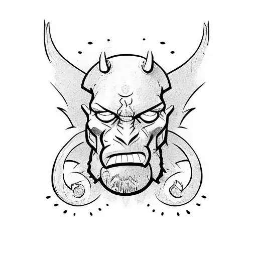 hellboy tattoo design idea