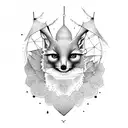 flying fox fruit tattoo design idea