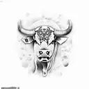Spanish Bull tattoo design idea