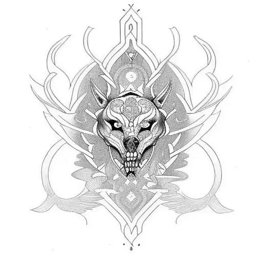 The tattoo will be done in a blackwork style, predominantly using black ink. The central image of the tattoo will be a s tattoo design idea