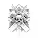 The tattoo will be done in a blackwork style, predominantly using black ink. The central image of the tattoo will be a s tattoo design idea