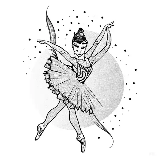 sad Ballerina puppet tattoo design idea