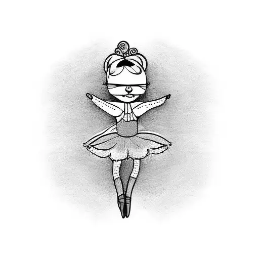 sad Ballerina puppet tattoo design idea