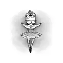 sad Ballerina puppet tattoo design idea