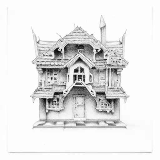 dollhouse miniatures tattoo design idea