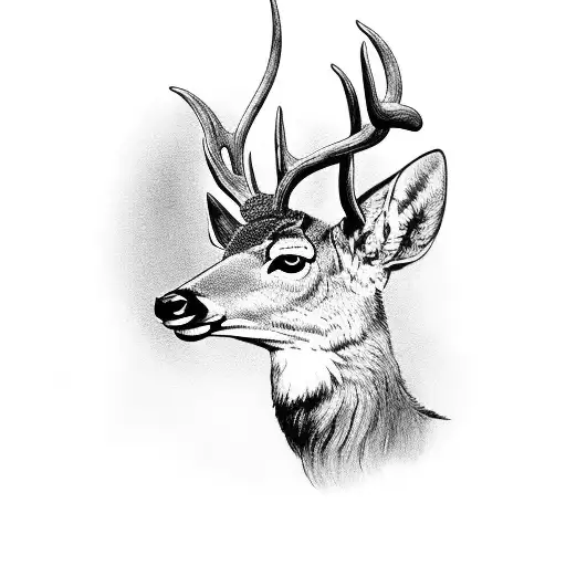 busch logo with a deer in the background tattoo design idea