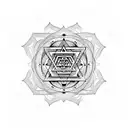 hindu symbol sri yantra tattoo design idea