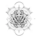 hindu symbol sri yantra tattoo design idea
