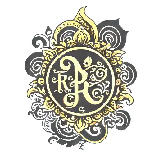 rudransh name in Sanskrit and roman font surrounded tattoo design idea