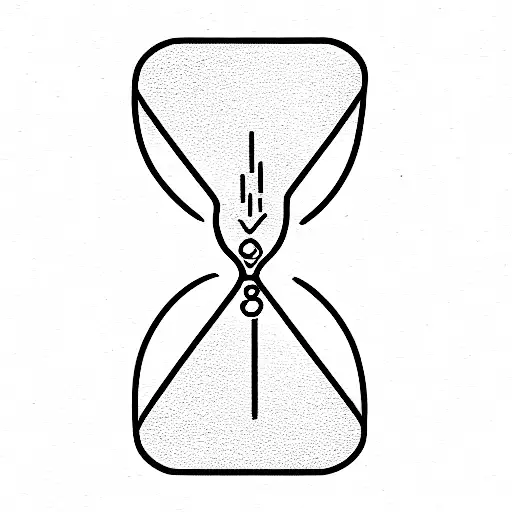 Hourglass with energy and joy tattoo design idea