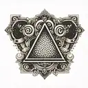 caution symbol sign tattoo tattoo design idea