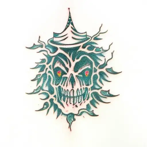 Scary tree tattoo design idea