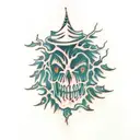 Scary tree tattoo design idea