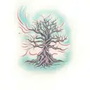 Scary tree tattoo design idea