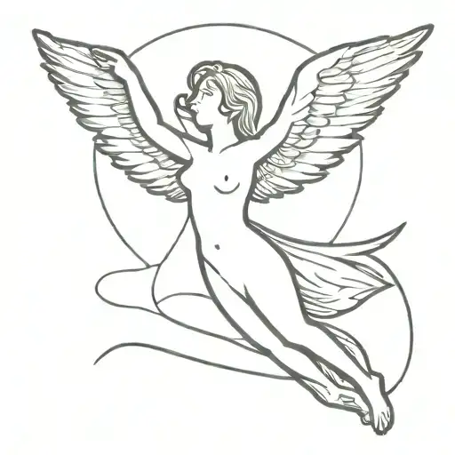 tattoo of falling angel tattoo design idea
