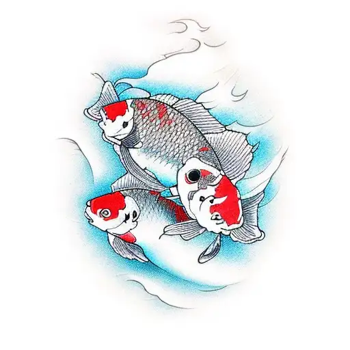 carp koi tattoo design idea