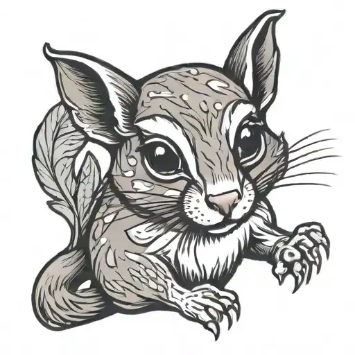 Mississippi flying squirrel tattoo design idea