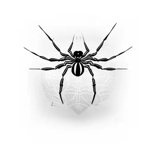 Spider heart cyber tattoo design idea