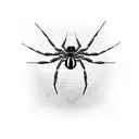 Spider heart cyber tattoo design idea