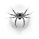 Spider heart cyber tattoo design idea