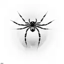 Spider heart cyber tattoo design idea
