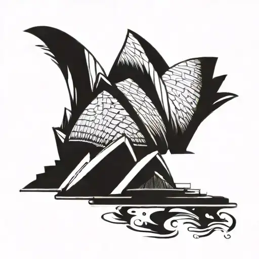 Sydney Opera House  tattoo design idea