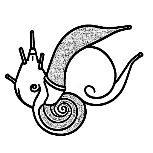 snail playing a fender hardtail mustang tattoo design idea