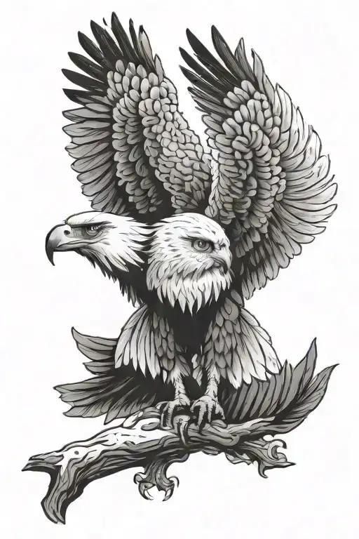 american eagle with the virginia tech hokie bird and snowy white owl along with burrus hall and lane stadium tattoo design idea