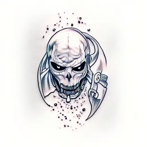 scream, ghostface  tattoo design idea
