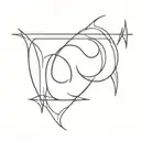Gemini & Pisces symbol tattoo design idea
