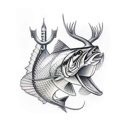 Realism Hunting Fishing Religion Grandfather Tattoo Idea