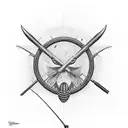 fishing. hunting. family. dad memorial.  religion. military.  tattoo design idea