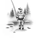 fishing. hunting. family. dad memorial.  religion. military.  tattoo design idea