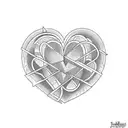 heart with dates tattoo design idea
