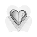 heart with dates tattoo design idea