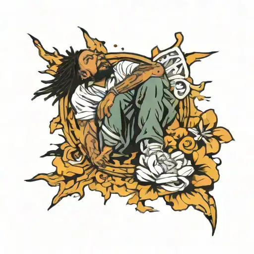 j cole album cover leg sleeve tattoo tattoo design idea