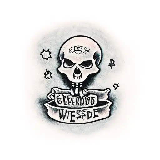 Skeleton climbing out of grave headstone says "I've been worse"  tattoo design idea