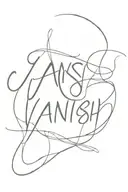 Central Text:  "Vanish" in a bold, stylized font. Maybe something with sharp edges or flowing lines to give it a dramati tattoo design idea