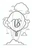 put the text Vanish with thunder around it and have like clouds and a clown face around it too also put the number 10k  tattoo design idea