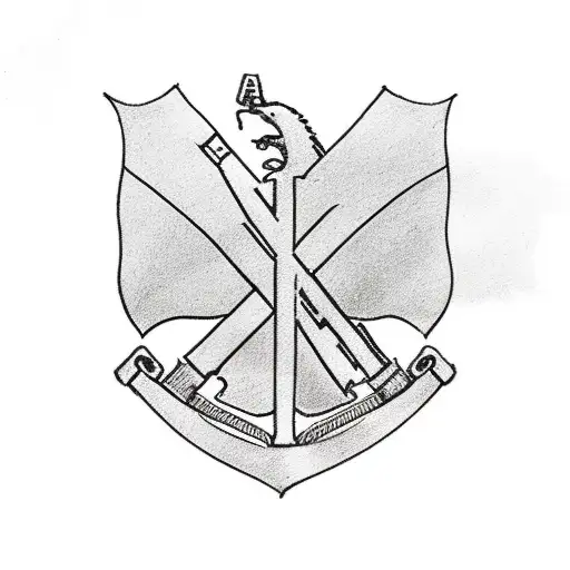 A detailed sketch of a military tank, with the Danish flag draped over it, symbolizing my dedication as a sergeant and love for my country tattoo design idea