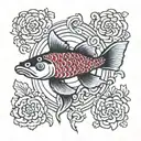 pez koi  tattoo design idea