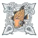 pez koi  tattoo design idea