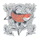 pez koi  tattoo design idea