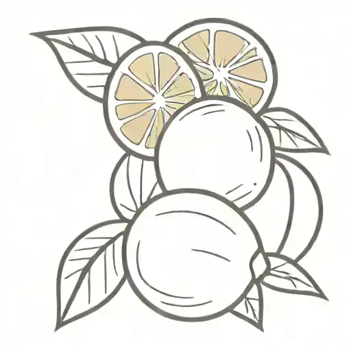 lemon tattoo design idea