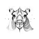 one line camel tattoo design idea