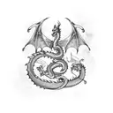 dragon mage abstract side body. left leg, left arm, left shoulder, left hips, left side of the body. technology.  tattoo design idea