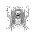 space + hp lovecraft tattoo design idea